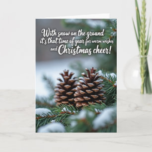 Frosted Pinecone Christmas Card