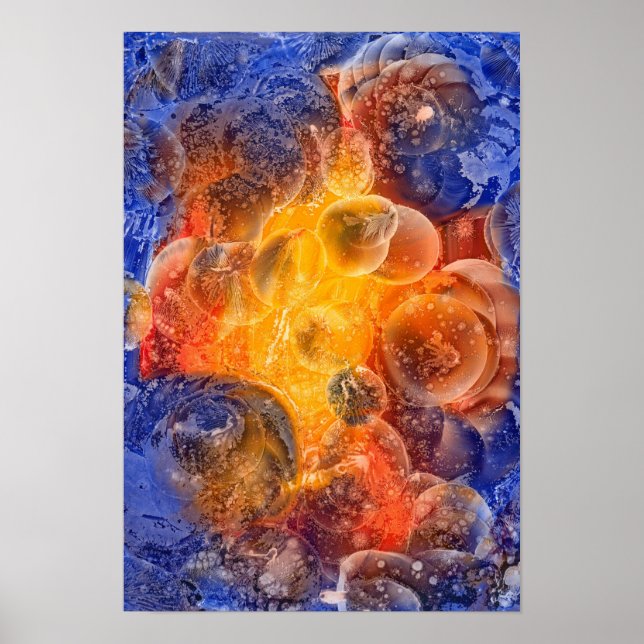 Frosted Planets Award-Winning Hand Painted Artwork Poster (Front)