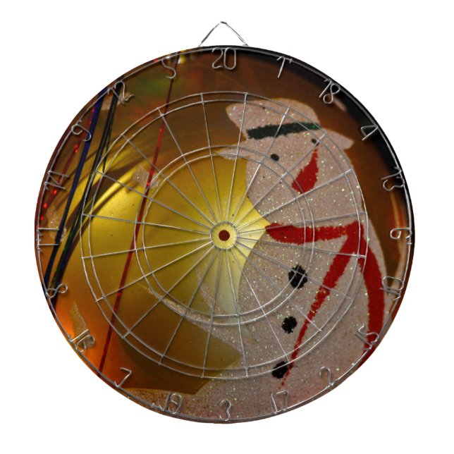 Frosted Snowman Ornament Dartboard (Front)