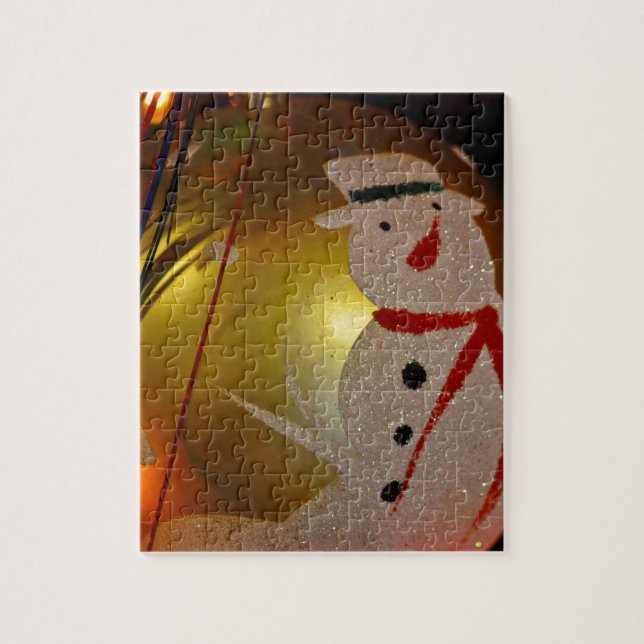 Frosted Snowman Ornament Jigsaw Puzzle (Vertical)