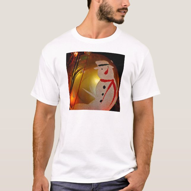 Frosted Snowman Ornament T-Shirt (Front)