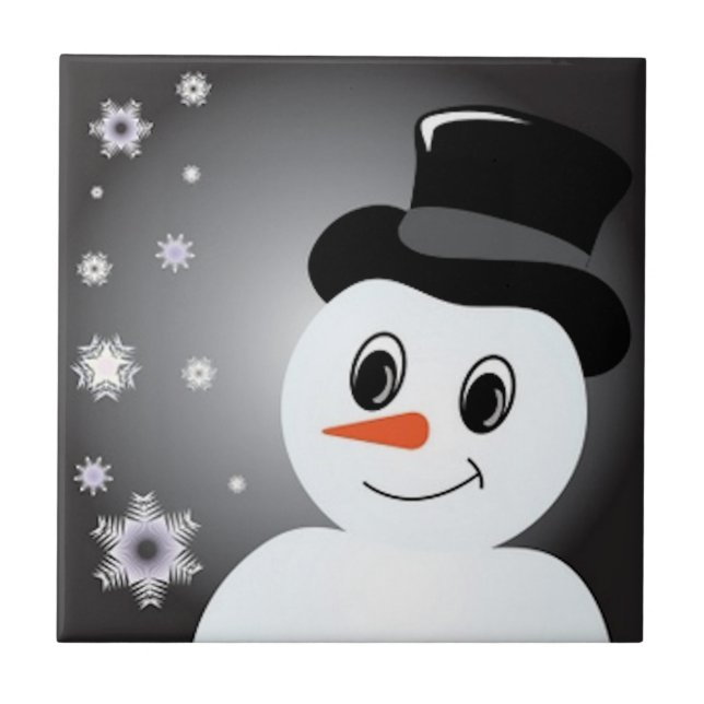 Frosted Snowman Tile (Front)