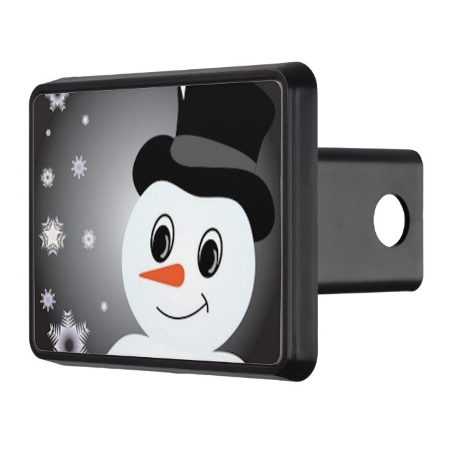 Frosted Snowman Trailer Hitch Cover (Left)