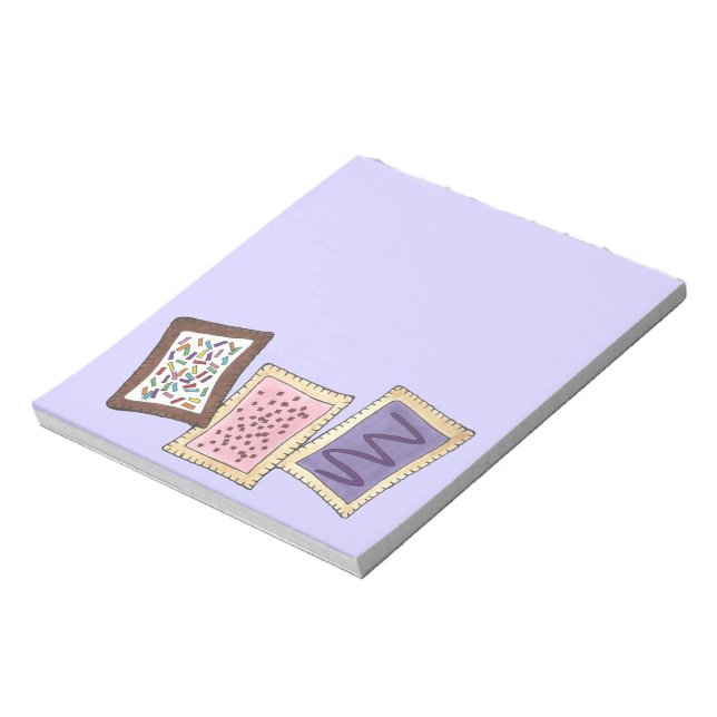 Frosted Toaster Pastries Bakery Breakfast Pastry Notepad (Rotated)