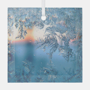 Frosted View Glass Ornament