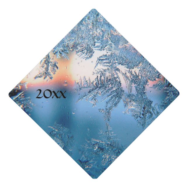 Frosted View Graduation Cap Topper (Front)
