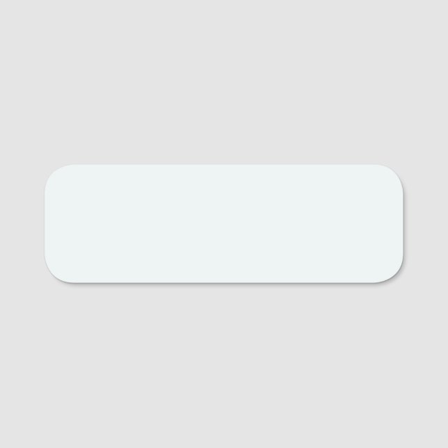Frosted White Solid Colour | Classic | Elegant Name Tag (Front)