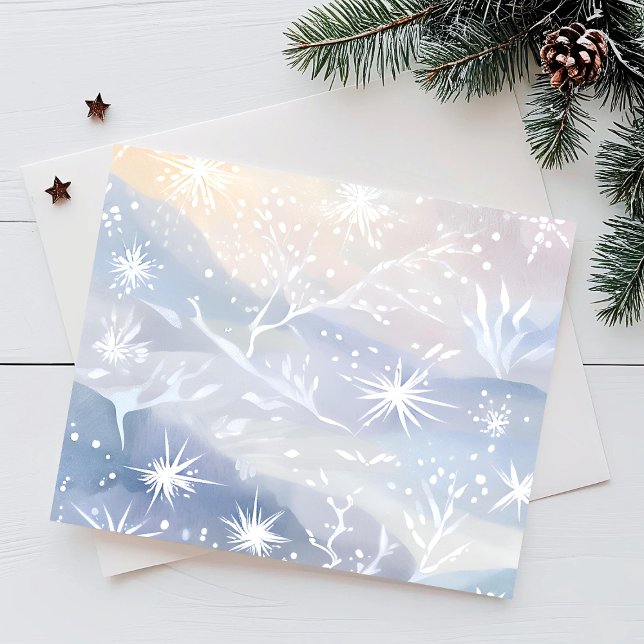 Frosted Window | Beautiful Snowing Winter Scene Holiday Postcard (Creator Uploaded)