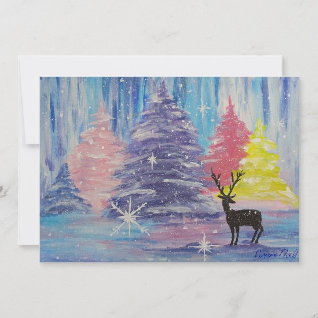 Frosted Winter Holiday Card (Front)
