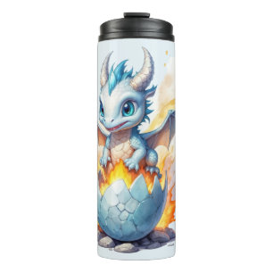 Frostfire Hatchling Blue Dragon  Thermal Tumbler