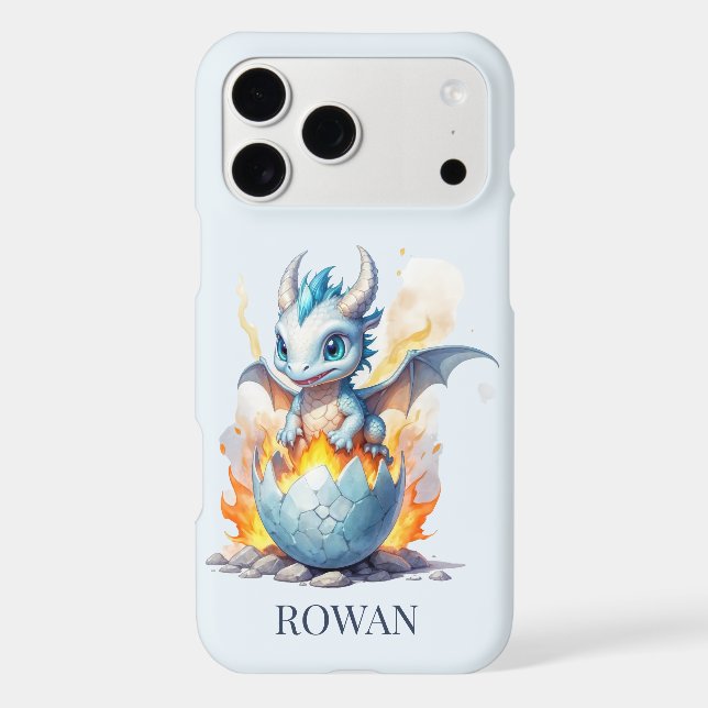 Frostfire Hatchling Personalized Blue Dragon (Verso)