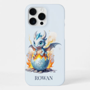 Frostfire Hatchling Personalized Blue Dragon iPhone 16 Pro Max Case