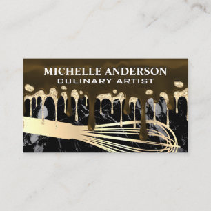 Frosting Drip Syrup   Whisk   Baking Business Card