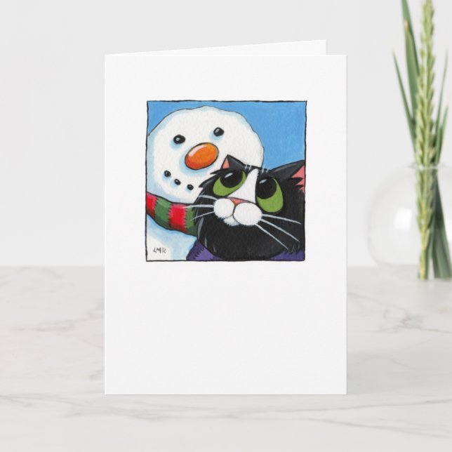 Frosty and Sox - Christmas Cat Card (Front)
