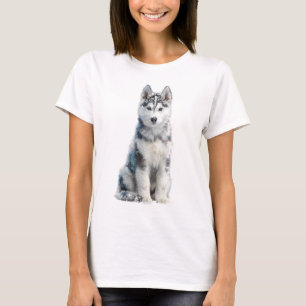 Frosty Arctic Husky Portrait Snowbound Women T-Shirt