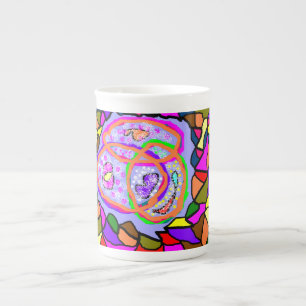Frosty art designer bone china mug