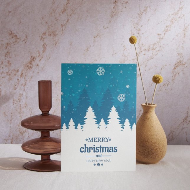  Frosty Blue Christmas Postcard (Creator Uploaded)
