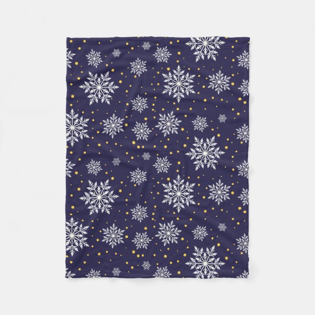 Frosty Elegance Fleece Blanket (Front)