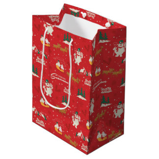 Frosty - Everyone's Favourite Snowman Pattern Medium Gift Bag
