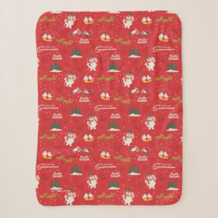 Frosty - Everyone's Favourite Snowman Pattern Sherpa Blanket