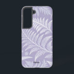 Frosty Feather Lavender Galaxy S22 Case<br><div class="desc">This premium Galaxy case captures the delicate moment of frost flowers blooming on a winter morning by the window. The delicate feathery frost flower pattern in white colour on a soft lavender background creates an elegant atmosphere. Like a work of nature's art on your window on a winter morning, these...</div>