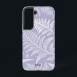 Frosty Feather Lavender Galaxy S22 Case<br><div class="desc">This premium Galaxy case captures the delicate moment of frost flowers blooming on a winter morning by the window. The delicate feathery frost flower pattern in white colour on a soft lavender background creates an elegant atmosphere. Like a work of nature's art on your window on a winter morning, these...</div>