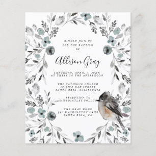 Frosty Floral Baptism   Budget  Flyer
