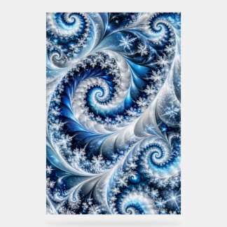 Frosty Fractal Acrylic Sign
