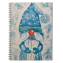 Frosty Gnome Spiral Notebook