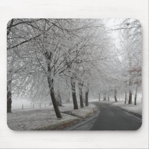 Frosty journey mouse pad