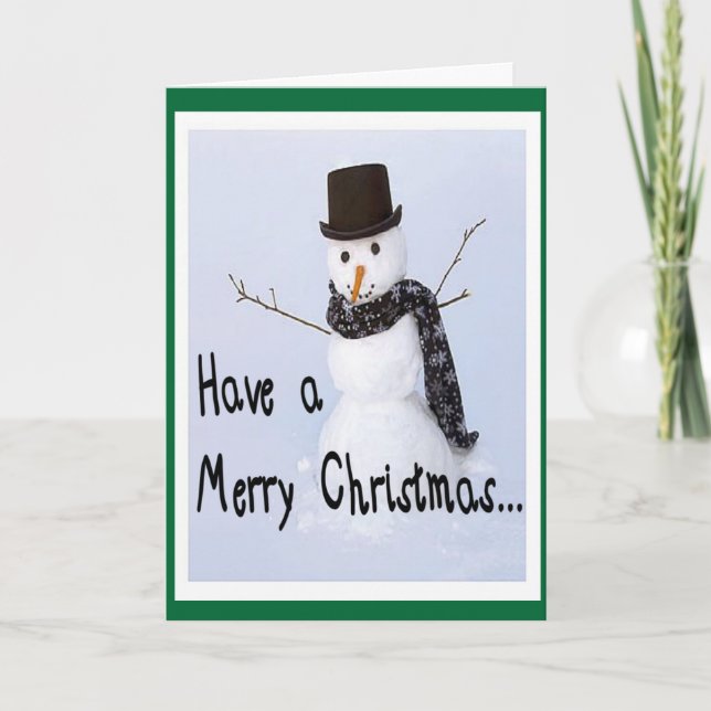 Frosty Le Snowman Carte de Noël humoristique (Devant)
