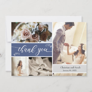 Frosty Mariage bleu Merci pour le mariage