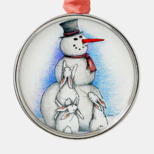 FROSTY METAL ORNAMENT