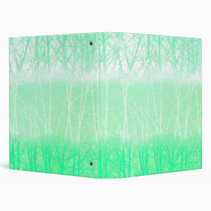 Frosty Misty Branches Mint Green Binder