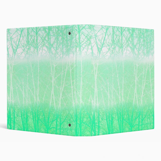 Frosty Misty Branches Mint Green Binder (Background)