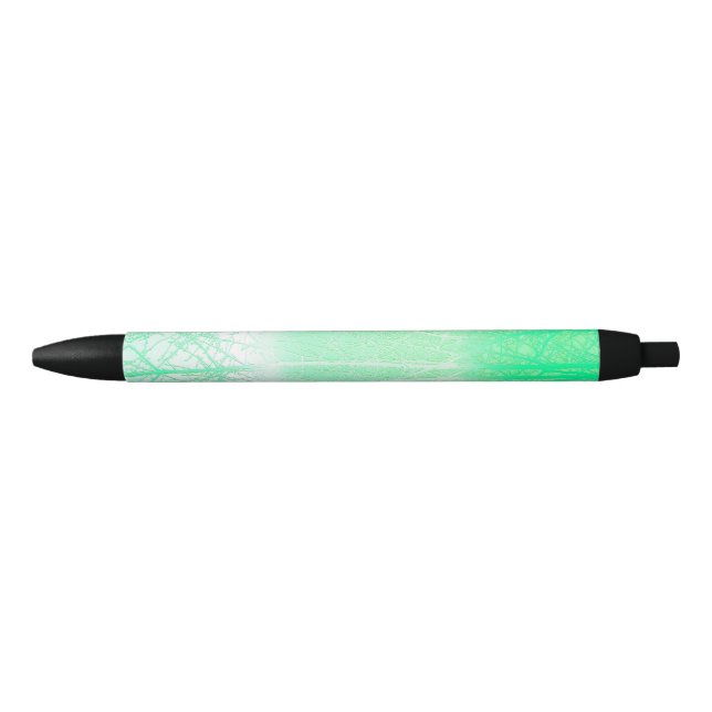 Frosty Misty Branches Mint Green Black Ink Pen (Front)