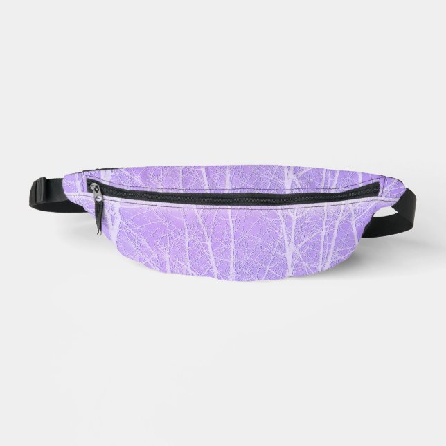 Frosty Misty Trees in Lilac Lavender Fanny Pack (Front)