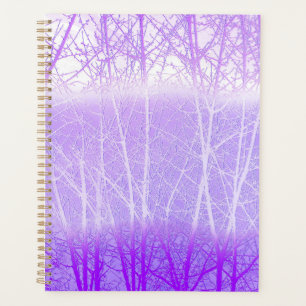 Frosty Misty Trees in Lilac Lavender Planner