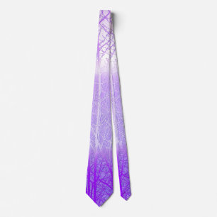 Frosty Misty Trees in Lilac Lavender Tie