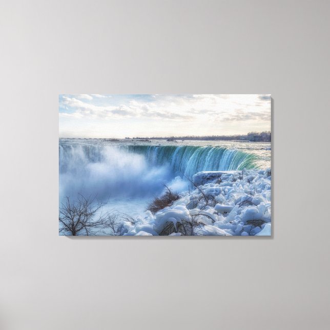 Frosty Niagara Falls Morning Photograph Canvas Pri (Front)