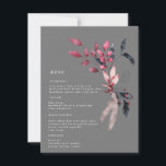 frosty red winter floral Wedding Dinner Menu card<br><div class="desc">Our "frosty winter floral" comes in two different tones dusty blue and misty red for a colourful elegant wedding suite. You can mix and match the products depending on your chosen colour scheme. Check our store for more items from this collection.</div>