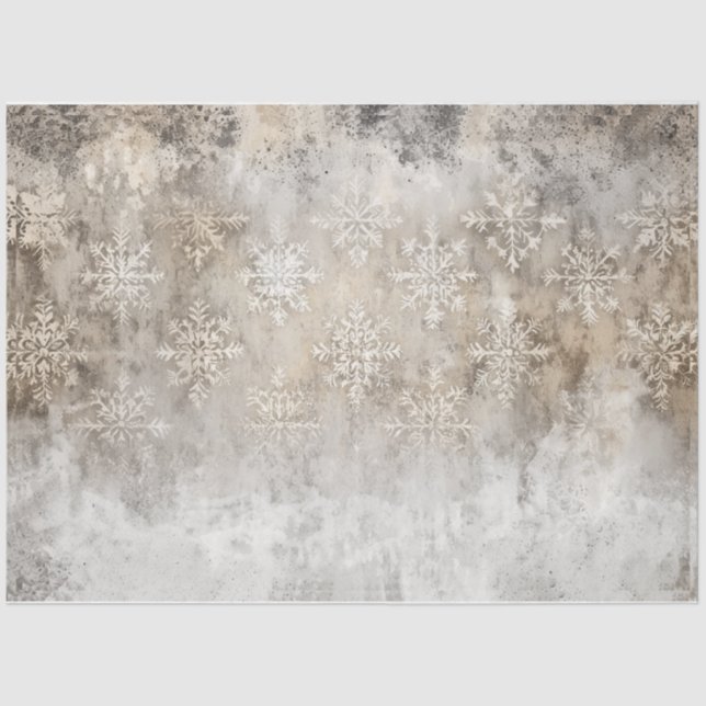 Frosty Snow Background Tissue Paper (Front)