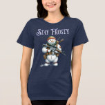 Frosty Snowman 2nd Amendment Christmas Tri-Blend Shirt<br><div class="desc">Spread holiday cheer and 2A pride with our Stay Frosty Snowman Second Amendment Christmas Tee! Perfect for gun rights fans and festive spirits, this t-shirt blends a jolly snowman with bold Second Amendment swagger. The playful yet patriotic design is a hit for holiday season warriors. Available in multiple sizes, this...</div>