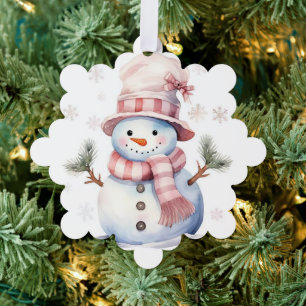 Frosty Snowman  Ornament Card