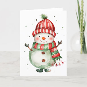 Frosty Snowman Winter Blank Card