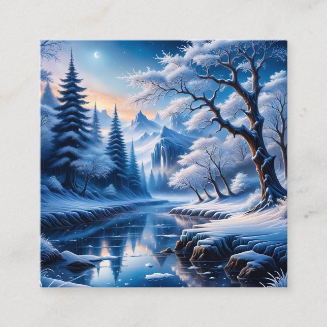 Frosty Stardust winters are magical. The air is co Square Business Card (Front)