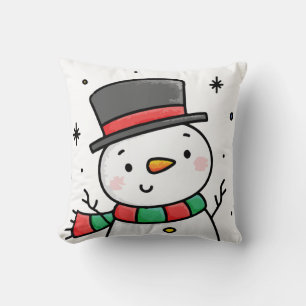 Frosty the snowman baby bodysuit throw pillow