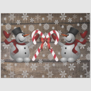 Frosty The Snowman Candy Canes Snowflakes  Tissue Paper
