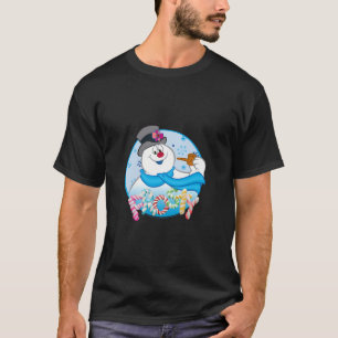 Frosty The Snowman Candy Letters Portrait T-Shirt