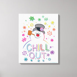 Frosty the Snowman™   "Chill Out" Rainbow Colours Canvas Print